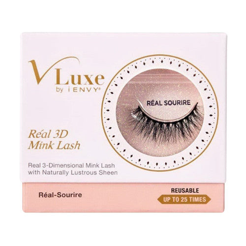 Vluxe By I Envy Real 3D Mink Lashes Real Sourire By Kiss, 1 Set